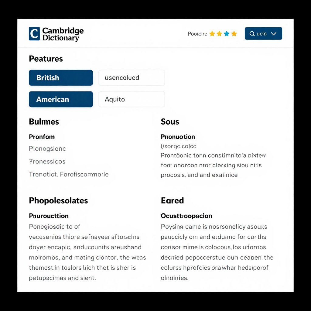 Cambridge Dictionary pronunciation feature