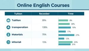 Cost comparison between online and traditional English courses