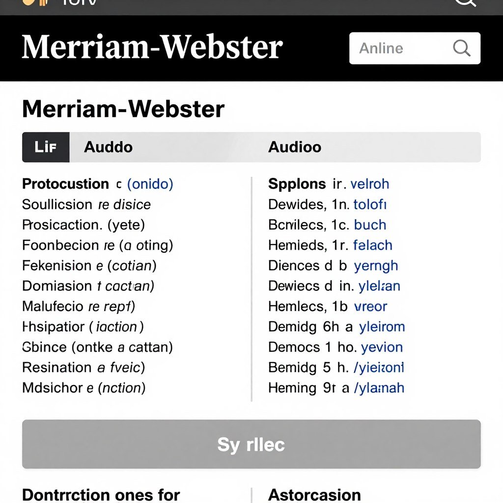 Merriam-Webster dictionary pronunciation tools