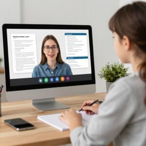 One-on-one private online English tutoring session