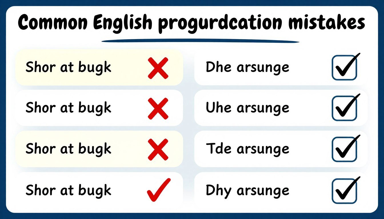 common English pronunciation mistakes illustration