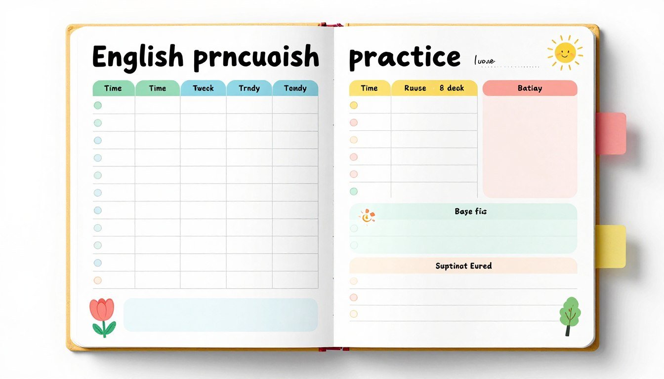daily English pronunciation practice schedule planner