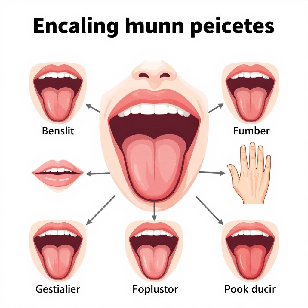 diagram showing tongue exercises for pronunciation