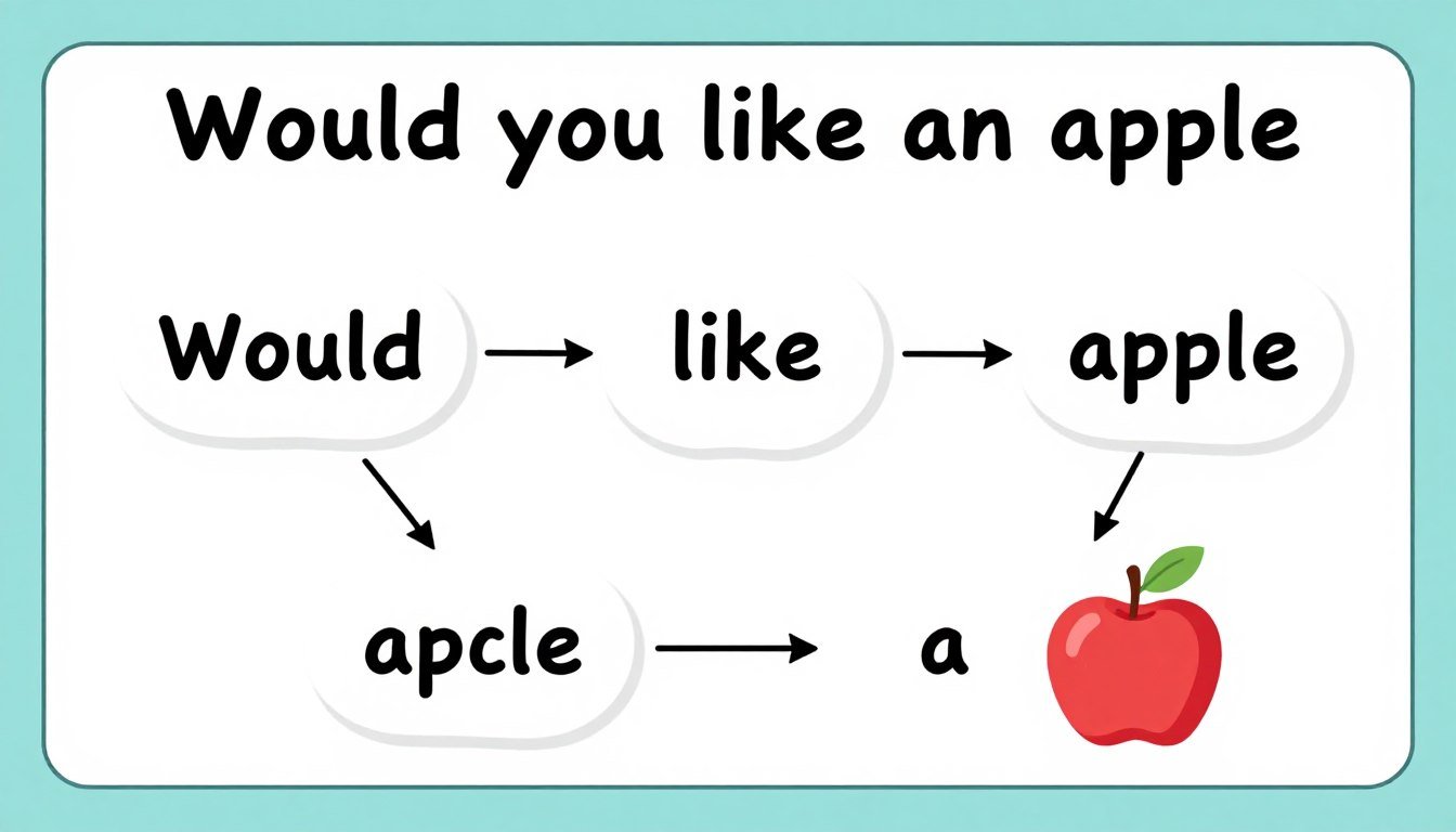 illustration of connected speech in English