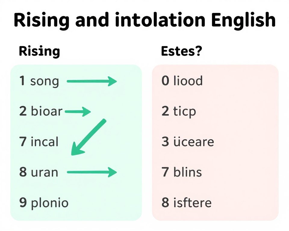intonation patterns in English with rising and falling arrows