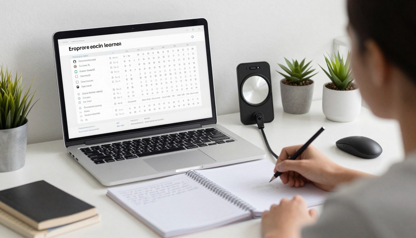 language learner using various pronunciation techniques with visual aids