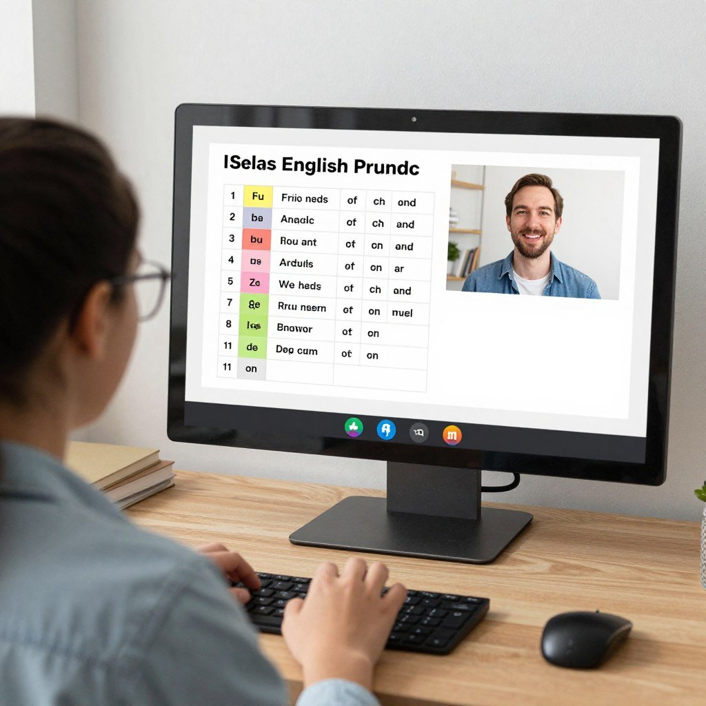 online English pronunciation lesson via video call