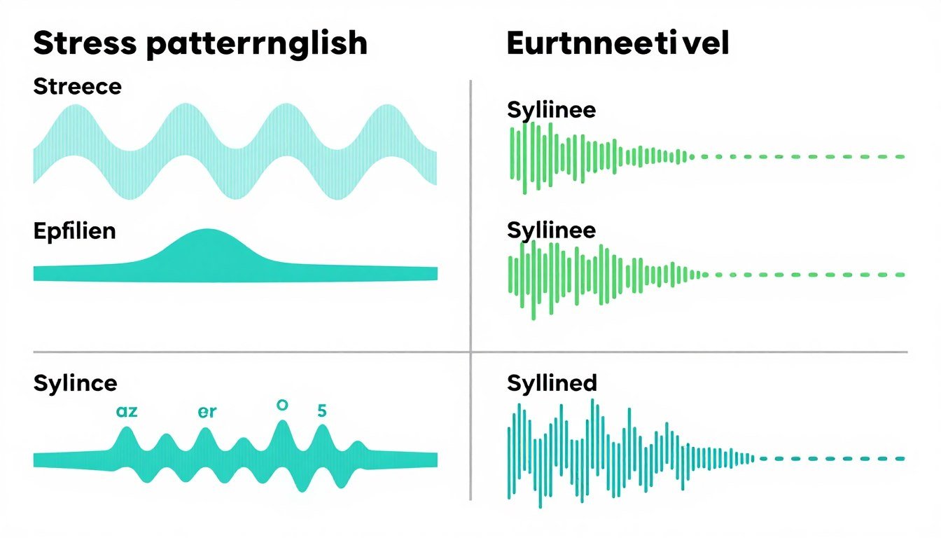 visual representation of English sentence stress patterns
