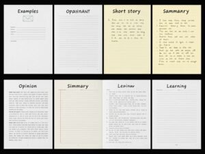 أمثلة على أنواع مختلفة من الكتابة باللغة الإنجليزية