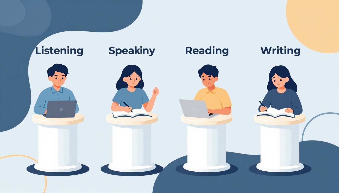المهارات الأربع في تعلم اللغة الإنجليزية