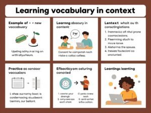 مثال على تعلم الكلمات في سياق جمل حقيقية