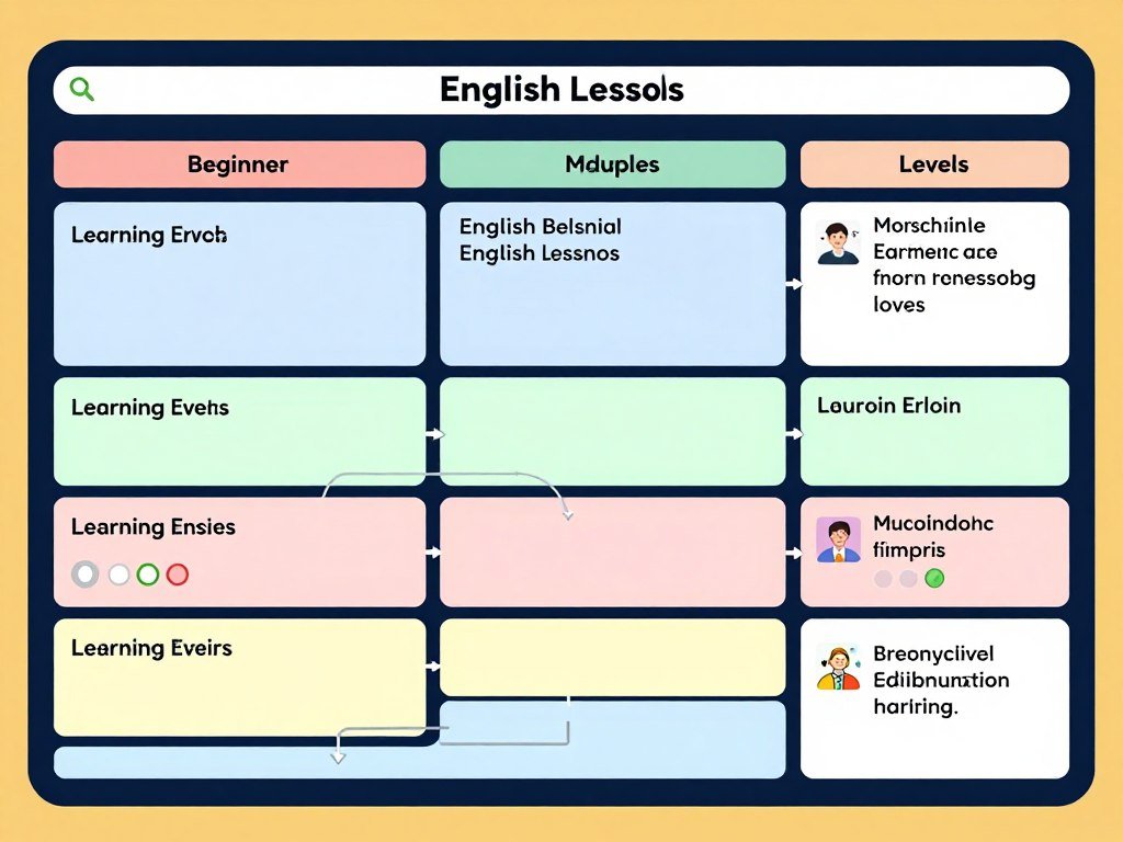 محتوى تعليمي منظم للغة الإنجليزية